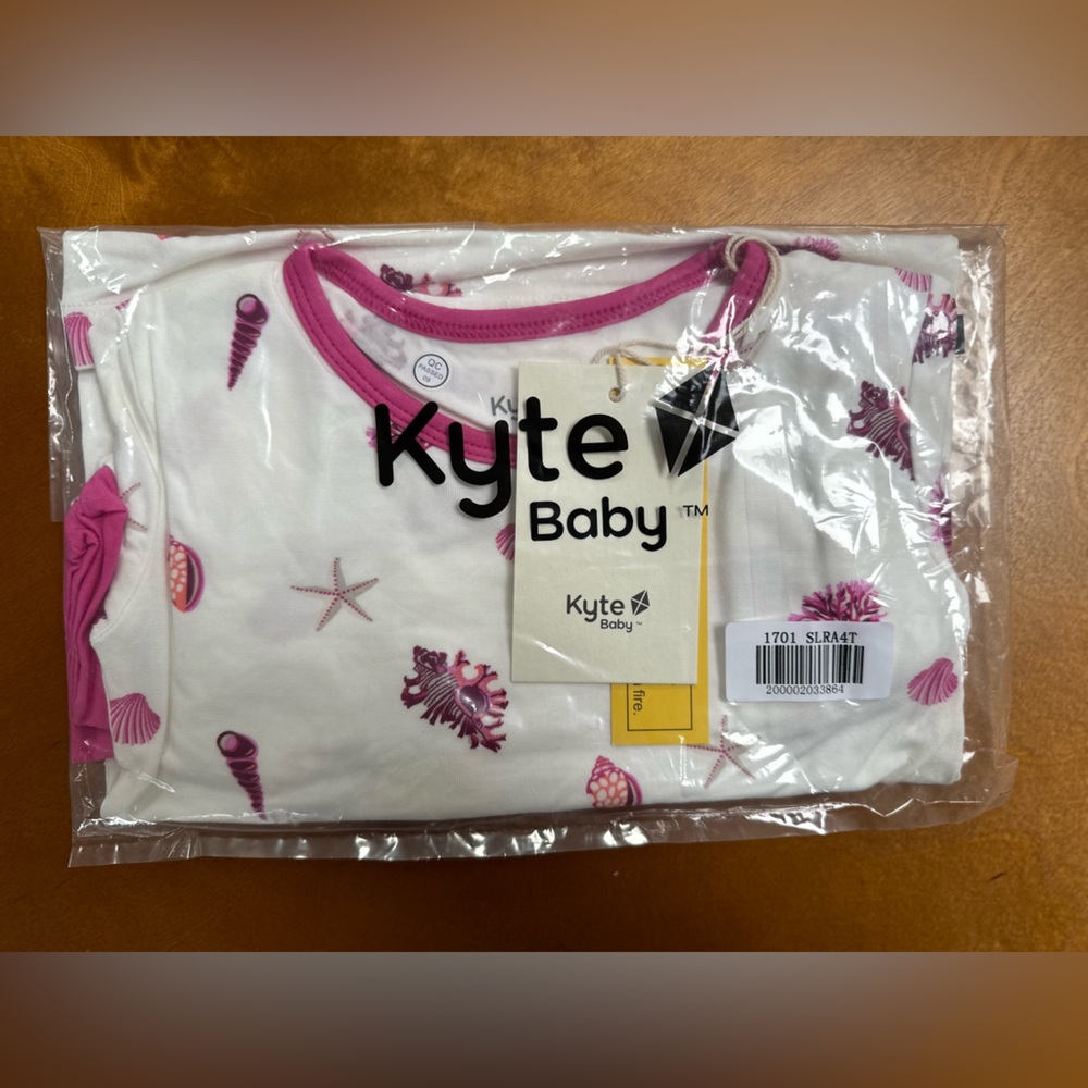 Kyte Baby Raspberry Shell long sleeve toddler pajama set 4T